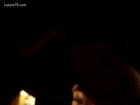 Guy bending over to receive licked